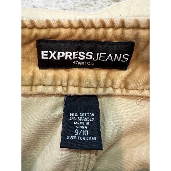 Y2K Express Gold Velvet Bootcut Pants Size 10 Boho Classic Heritage Preppy - Picture 8 of 10